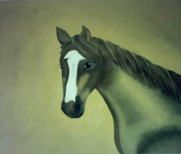 painting, Follow Me, oil on canvas, 76 x 98 cm