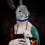 Rabbit Lady With Ermine