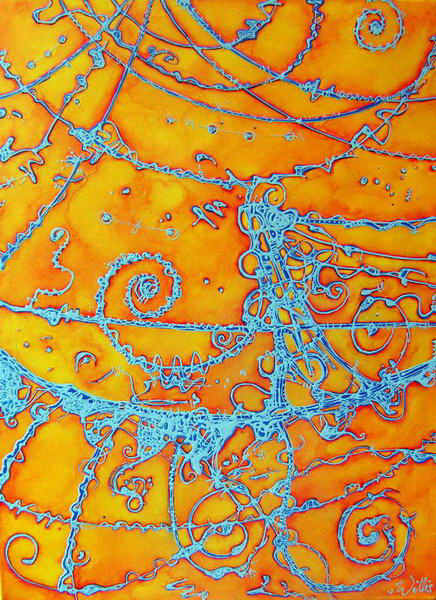 painting, Neuron, acrylic, 80 x 60 cms