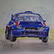 Subaru WRC on a French Rally