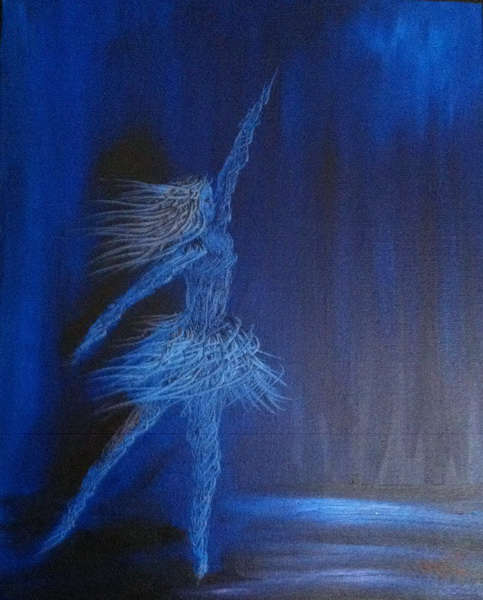 painting, Dance, oil on canvas, 20 x 16 ins