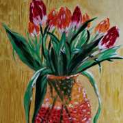 Tulips on Gold