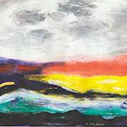 Irish art | February Sunset by Catherine Makem | Irish artist
