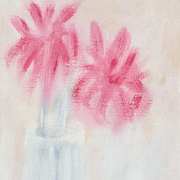 Pink Flowers in Glass Vase