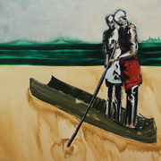Two Figures In A Canoe