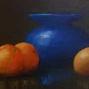 Blue Jar and Oranges