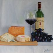 1846 Three Cheeses,oil on board