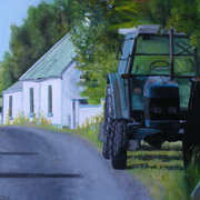 1949 Parked Up,oil on panel