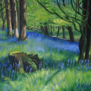1961 Bluebell Spring,oil on panel