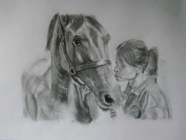 painting, Mutual Respect, pencil sketch  on a2 cartridge paper 135 gsm, 420 X 594mm