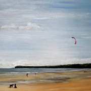 Kite flying on Tramore Beach