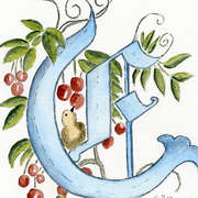 Calligraphy Art - E Calligraphy Art - E