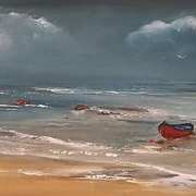 Little red fishing boats
