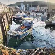 Carnlough,Antrim Coast,Watercolour on board
