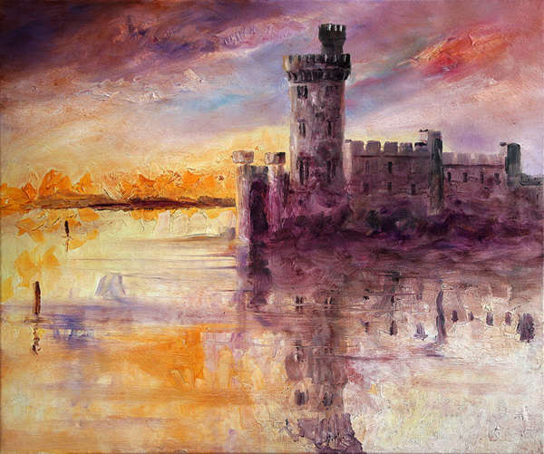 painting, Blackrock Castle,Cork, oil on canvas, 20 x 16 ins
