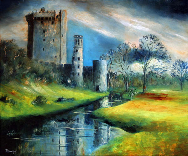 painting, Blarney Castle,Cork, oil on canvas, 22 x 18 ins