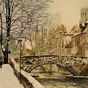Snow Scene In Brugge