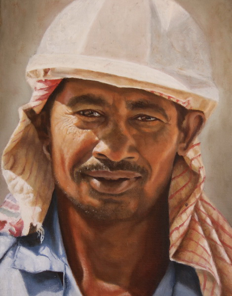 painting, ABU HASSAN, oil on linen, 45 X 35 CMS