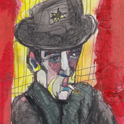 The Cowboy,Acrylic Paint