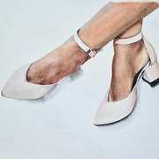 Block Heels,Watercolor painting