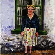 A Forgotten Time in Early Childhood Grandma by the Cottage Window Townland of Ballymoney Islandmagee County Antrim