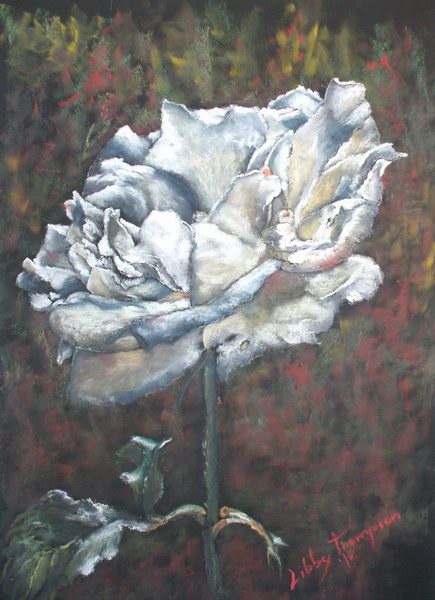 painting, Just a Rose, pastel, A3