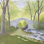 Irish art | Foley's Bridge,Tollymore Forest by Margaret McGonigle | Irish artist