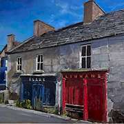 Irish art | Blake's and Lennanes,Ennistymon by Marie Fallon | Irish artist