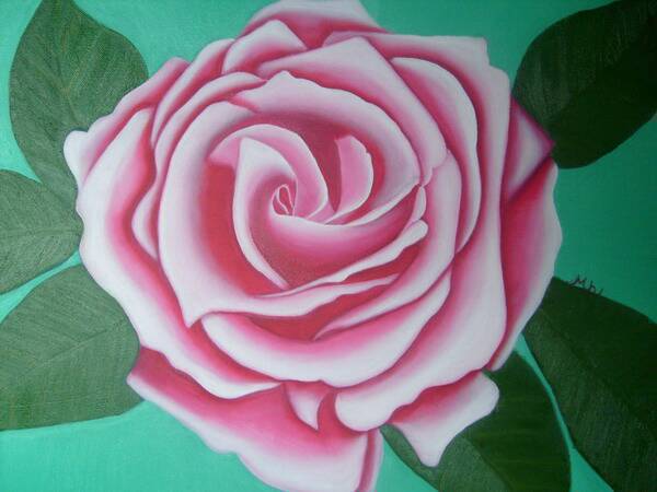 painting, The May Rose, oil on canvas, 55.5x40.5cm