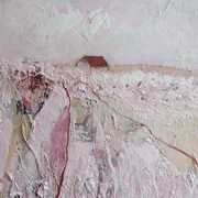 A Scene In White,Pink And Brown