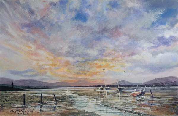 painting, Soldiers Point,Dundalk, acrylic on watercolour paper, 50 x 35 cm