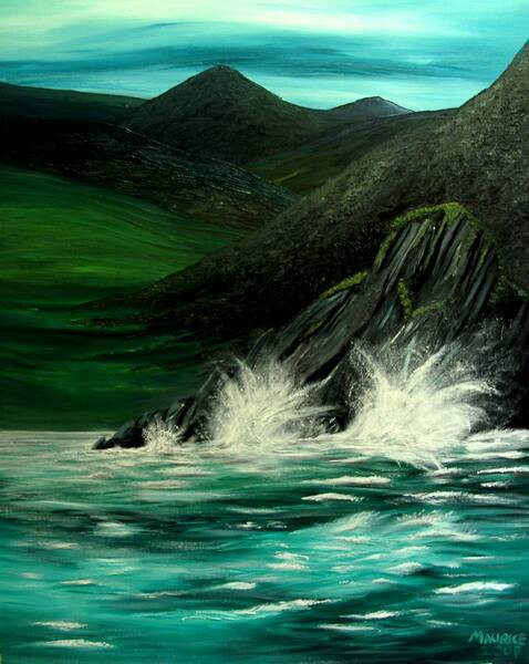 painting, Where the Mourne Mountains sweep down to the sea, na, na