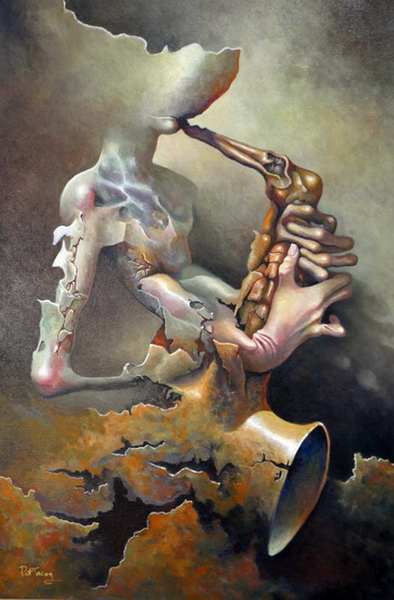 painting, Music, acrylic on canvas, 76 x 50 cm