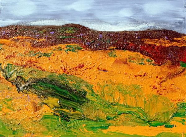 painting, Achill Bog, oil on canvas, 30 x 40 cm