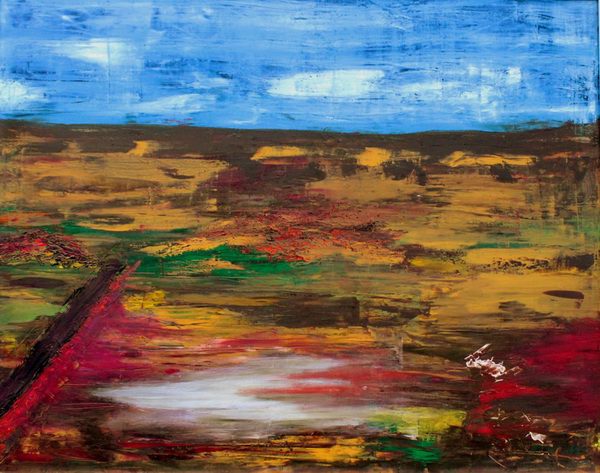 painting, Blanket Bog, oil on linen, 120 x 150 cm