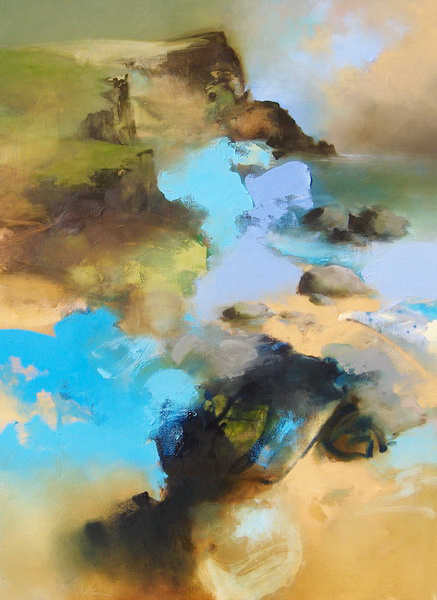 painting, Rugged Beach, oil on canvas, 121 x 91 cm