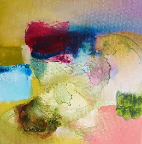 painting, Summer Sunday, oil on canvas, 30 x 30 cm