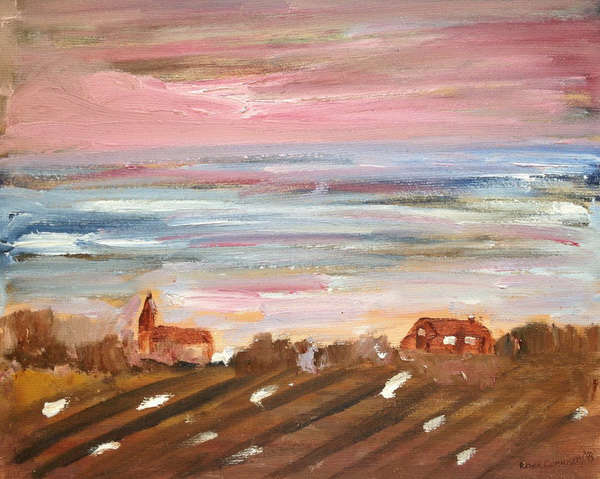 painting, Countryside 1, oil, 9 x 7 ins