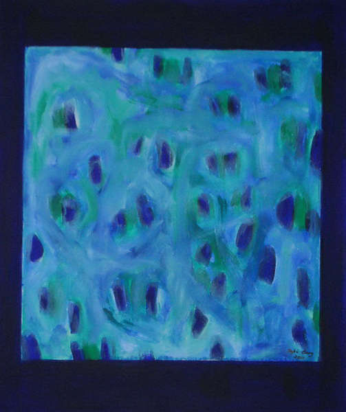 painting, Blue Energy, acrylic on canvas, 50 x 60 cm