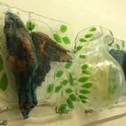 Birth of Luminosity,Fused and slumped glass,with copper Birth of Luminosity,Fused and slumped glass,with copper