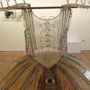 Dress of Self Reliance,Cast Glass,copper,brass,gold mica copper wire inclusions,brass frame Dress of Self Reliance,Cast Glass,copper,brass,gold mica copper wire inclusions,brass frame